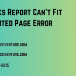 QuickBooks Report Can't Fit on Printed Page Error